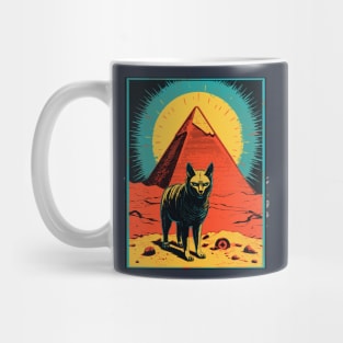 Egyptian Cat God Bast Retro Vintage Pyramid Mug